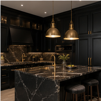 Black custom kitchen