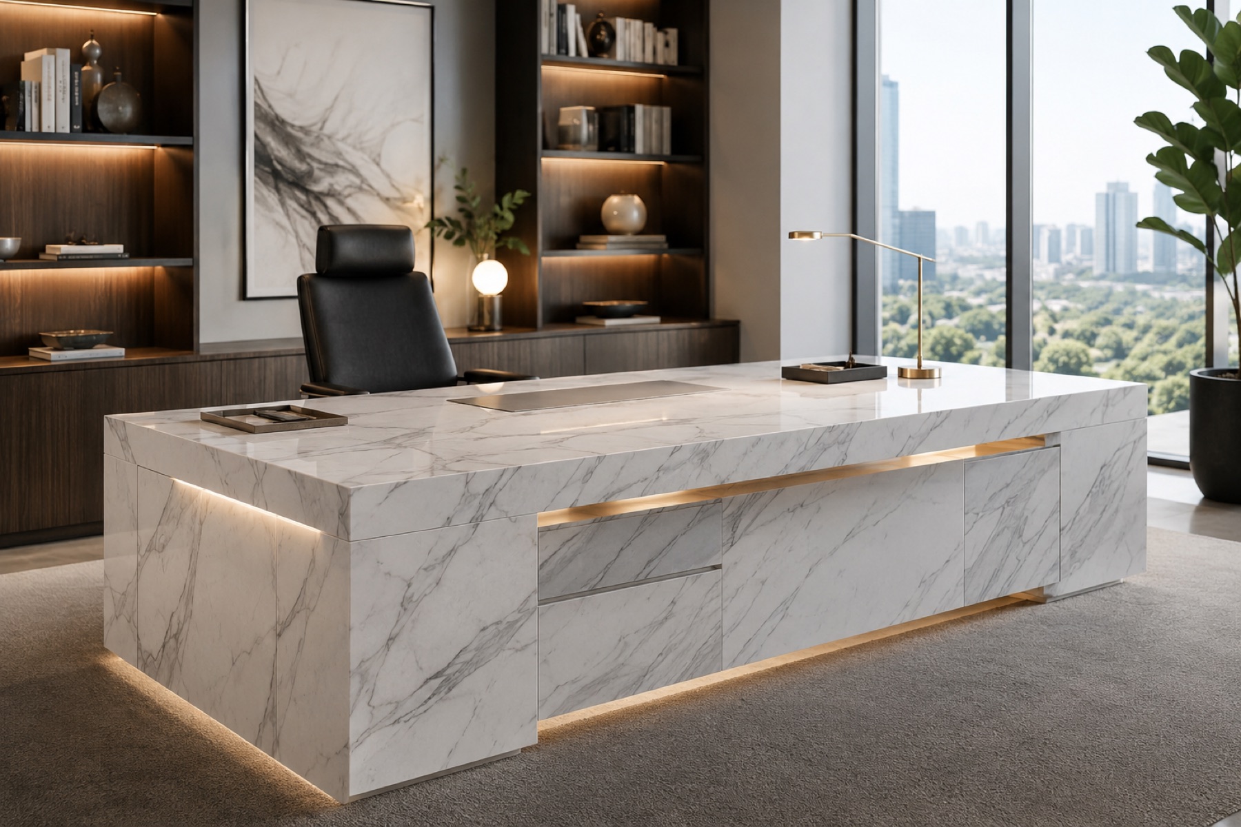 Custom office desk project 6